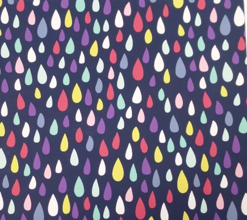 Softshell | JIMMY Regentropfen Tropfen | bunt Marineblau